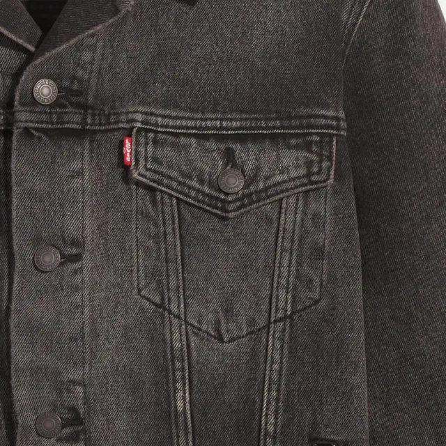【LEVIS】男款 牛仔外套 / Type 3 經典修身版型 / 黑灰水洗 熱賣單品 72334-0601