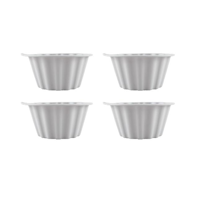 【Silipot】韓國頂級鉑金矽膠烘焙模具M 4入(蛋糕模具 果凍、布朗尼、布丁模具)
