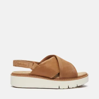 【Timberland官方旗艦】女款淺小麥色後帶式皮革涼鞋(A415JEN2)