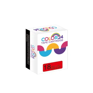 【Color24】for Brother TZ-441/TZe-441  紅底黑字 副廠 相容標籤帶_寬度18mm(適用 PT-P700 /  PT-P900W)