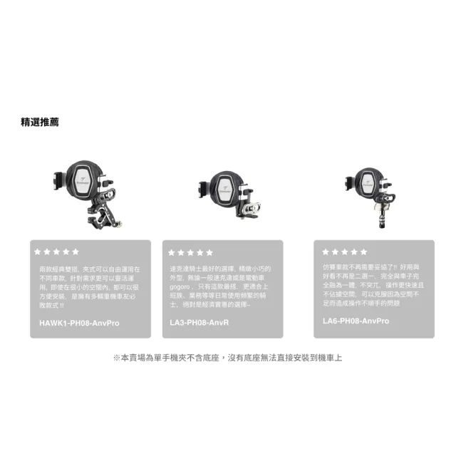 【TAKEWAY】黑隼2機車手機架-雙磁浮-單面板無底座(T-PH08-AnvPro/單面板升級用/重機/摩托車導航手機夾)