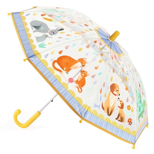 【Djeco 智荷 官方直營】幼兒雨傘/動物媽媽與寶寶