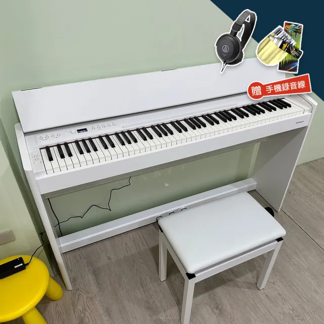 【ROLAND 樂蘭】F701 88鍵 推蓋式 電鋼琴 更細膩音色(送保固7年/錄音USB線/耳機/鋼琴保養油)