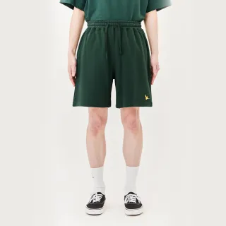 【Mark Gonzales官方旗艦】男女同款 小天使布章休閒短褲-深綠色