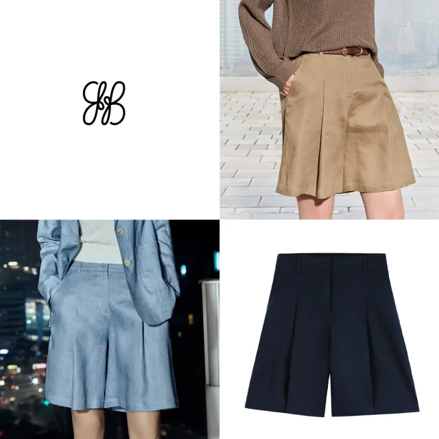 BYBRIDG:IT頂級100%法國亞麻五分褲2件