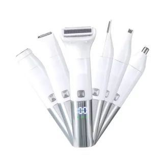 【光滑美肌】6in1全身美嫩大師電動除毛刀(私密處 鼻毛 臉部 USB 修眉刀 剃毛器 美體機 脫毛儀 腋下腋毛)