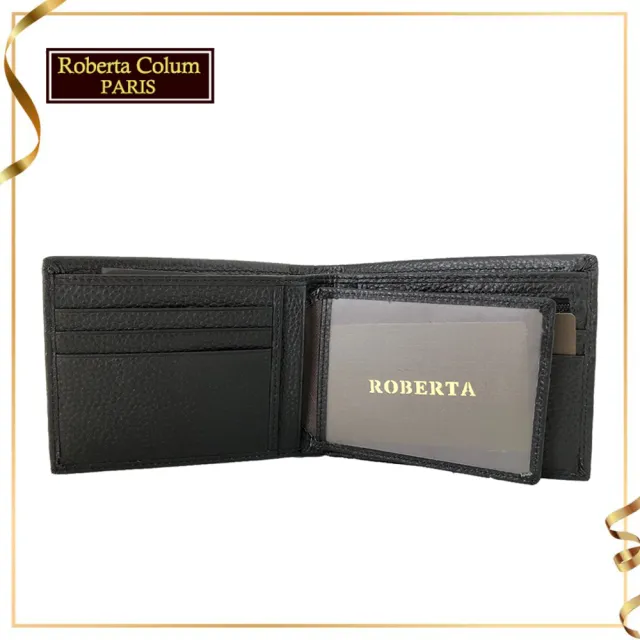 【Roberta Colum】雙11 諾貝達 男用皮夾 短夾 專櫃皮夾 進口軟牛皮短夾(24005-2咖啡)