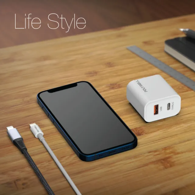 【POLYWELL】PD雙孔快充頭 20W Type-C+USB-A充電器 BSMI認證(適用蘋果iPhone/安卓手機)