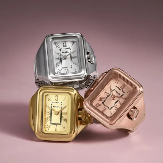 【FOSSIL】Raquel系列 ES5343 ES5345 林予晞推薦 不鏽鋼鍊帶 戒指 戒錶 石英 女錶