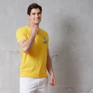 【NAUTICA】官方旗艦 男裝 沙灘微醺圖騰印花短袖T恤(黃色)