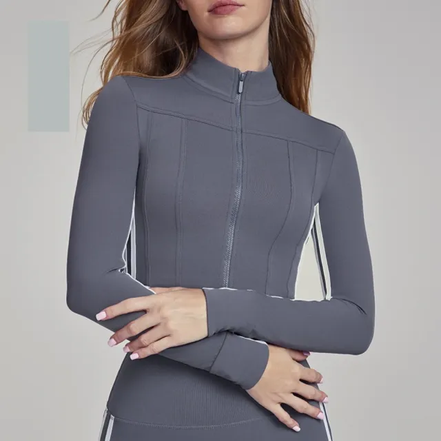 【米蘭精品】雙11優惠 女☆瑜珈外套運動服外套瑜伽服健身親膚透氣速乾跑步背心修身顯瘦(裸感6色t1ld8)