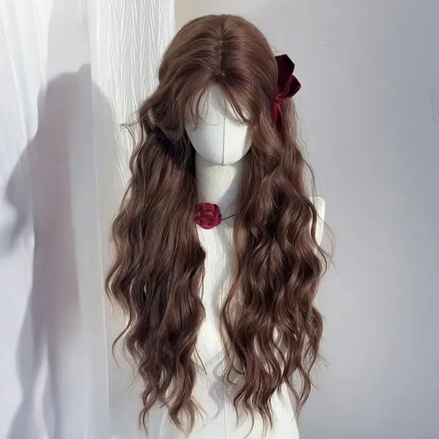 【巴黎精品】長假髮捲髮整頂假髮(羊毛捲慵懶感中分氣質女假髮n1ji25)