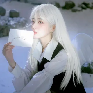 【巴黎精品】長假髮直髮整頂假髮(仿真頭皮白色cosplay女假髮n1ji58)