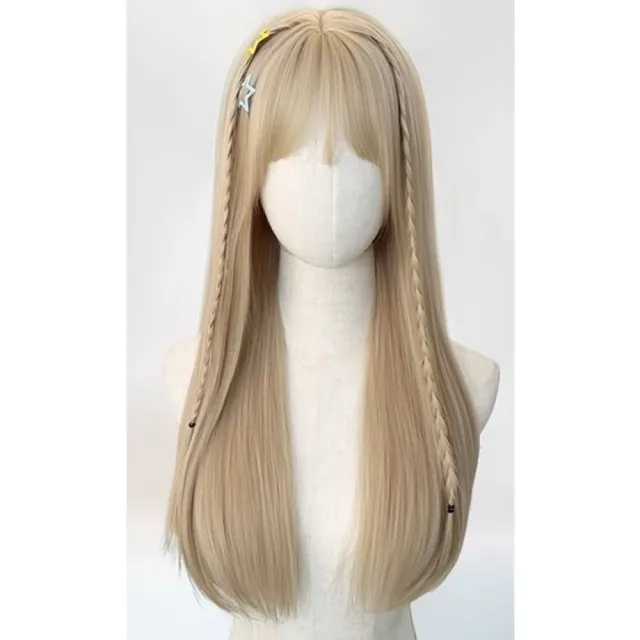 【巴黎精品】長假髮直髮整頂假髮(韓系氣質瀏海仿真女假髮n1ji67)