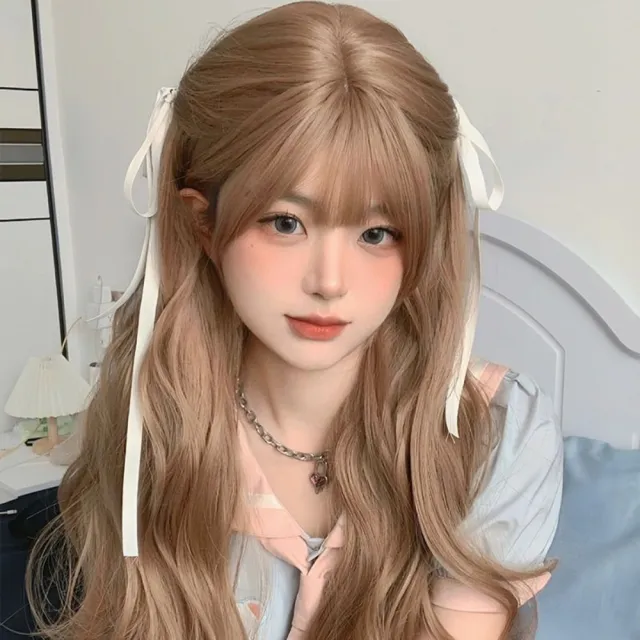 【巴黎精品】長假髮捲髮整頂假髮(大波浪中分氣質修顏女假髮n1ji18)