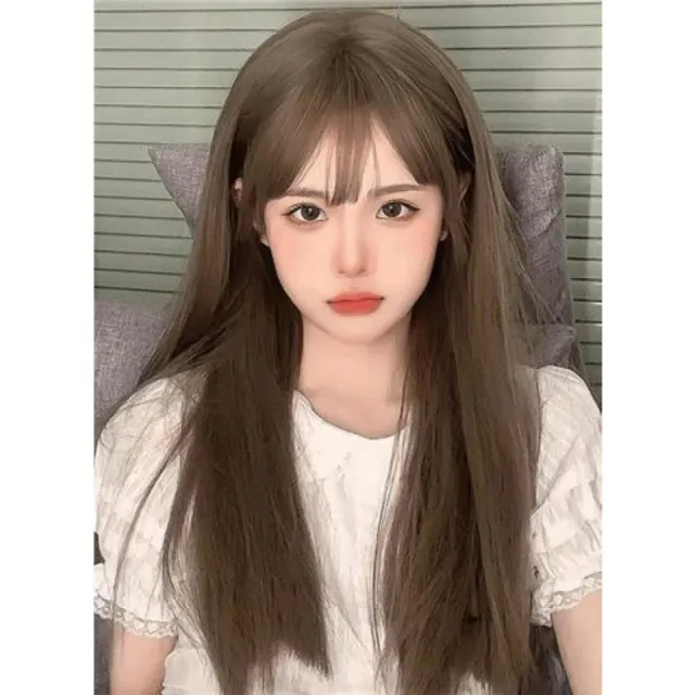 【巴黎精品】長假髮直髮整頂假髮(日系空氣瀏海減齡女假髮3色n1ji70)