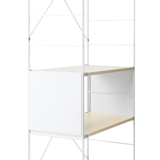 【MUJI 無印良品】SUS側板/小/亮面淺灰 2段對應/寬37.5×深1.6×高40cm(大型家具配送)