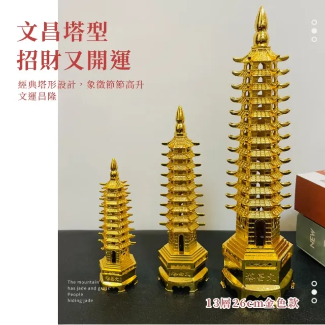 旺業旺財高升文昌塔-13層(功名有成禮物祝福書房學生考試葫蘆頂塔眼全開