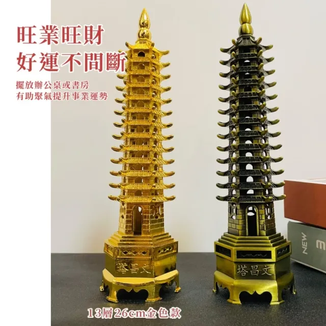 旺業旺財高升文昌塔-13層(功名有成禮物祝福書房學生考試葫蘆頂塔眼全開