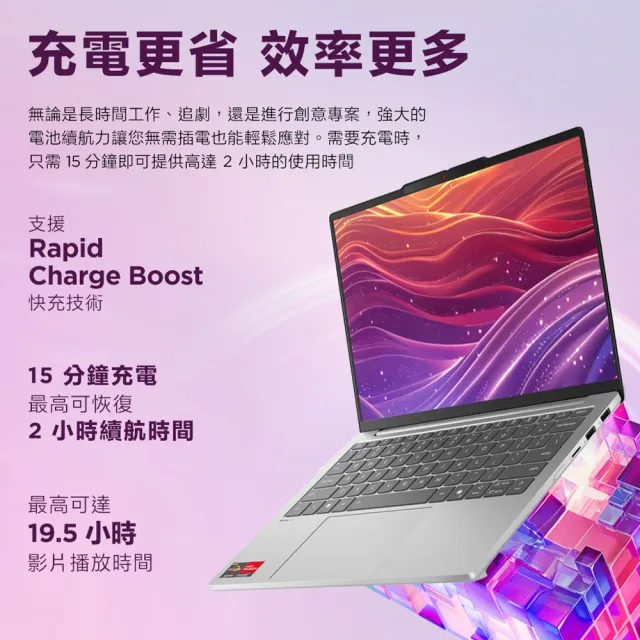 【Lenovo】微軟M365一年組★13.3吋R7輕薄筆電(IdeaPad Slim 5/83J2001ATW/R7-7735HS/16G/512G/W11/灰)