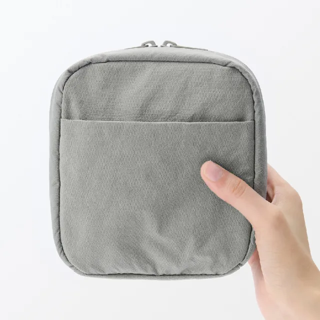 【MUJI 無印良品】皺褶尼龍廣口收納包 約14*16*6 cm(共3色)