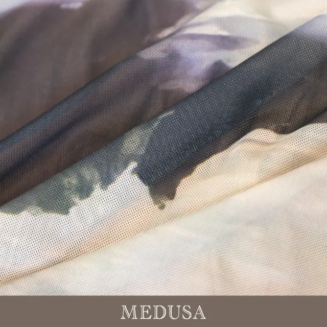 【MEDUSA 曼度莎】現貨-水墨優雅超高彈性抽褶小禮服（M-L）｜小禮服 媽媽禮服 媽媽洋裝(601-92606)