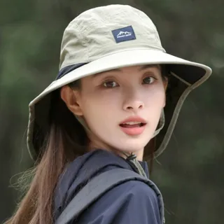 【MoonDy】交換禮物 遮陽帽 防曬帽子 透氣帽子 漁夫帽 釣魚帽 露營帽 工裝帽 太陽帽 戶外帽 大帽檐 