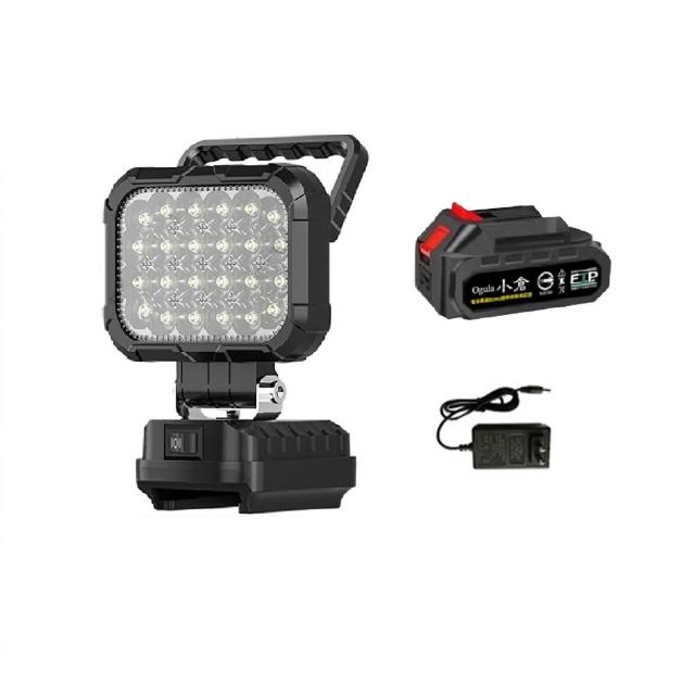 【Ogula 小倉】手提LED燈 雙USB口 夜間戶外露營燈 汽修探照燈(4寸緊急照明燈4-72W-五節一電)