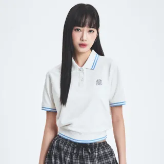 【MLB】女版抗UV短袖Polo衫 紐約洋基隊(3FPQB0253-50IVS)