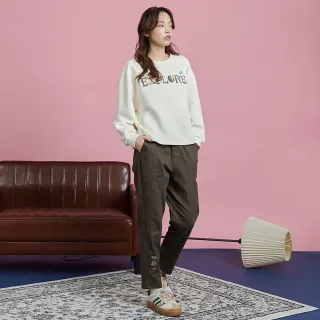 【gozo】星球顯瘦壓線鬆緊男友褲(兩色)