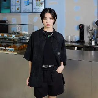 【gozo】復古暈染傘狀造型短袖襯衫(兩色)