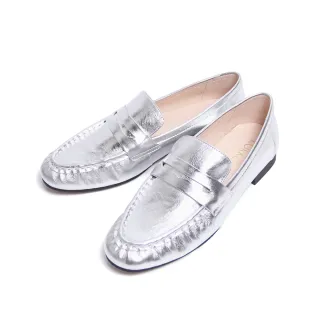 【KOKKO】慵懶鬆弛感舒適柔軟莫卡辛(銀色)