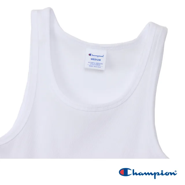 【Champion】官方直營 女款-BASIC 羅紋坦克背心-白色(CW-X342-010)
