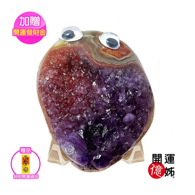【開運億姊】稀有極光異象萌寵紫水晶鎮-同紫水晶洞能量/開運/擋煞/旺九紫離火運(500g-Q-01)