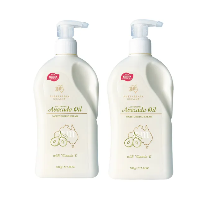【澳洲G&M】酪梨油滋潤保濕霜含維他命E-家庭號(500g/瓶 2入組)