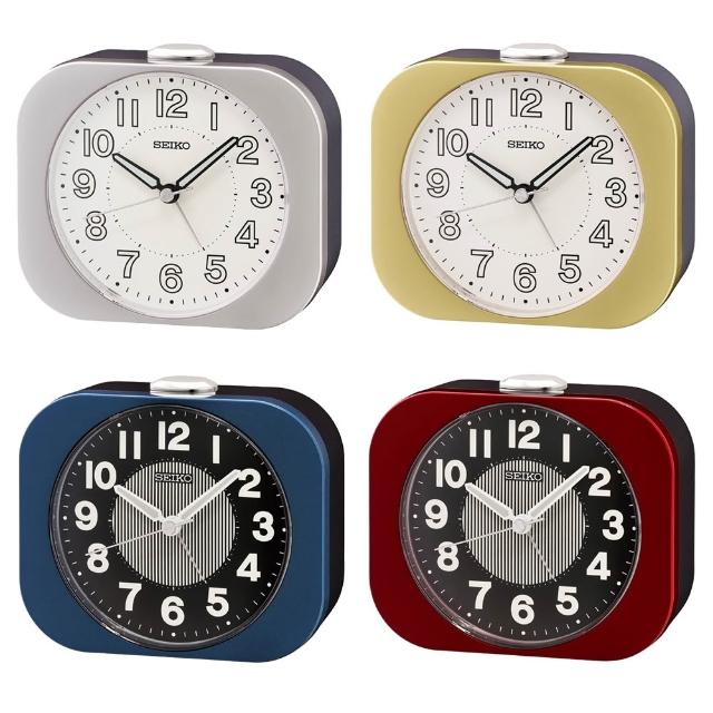 【SEIKO 精工】復古方形 靜音秒針防貪睡鬧鐘-4款可選(QHE206G/QHE206L/QHE206R/QHE206S/速)