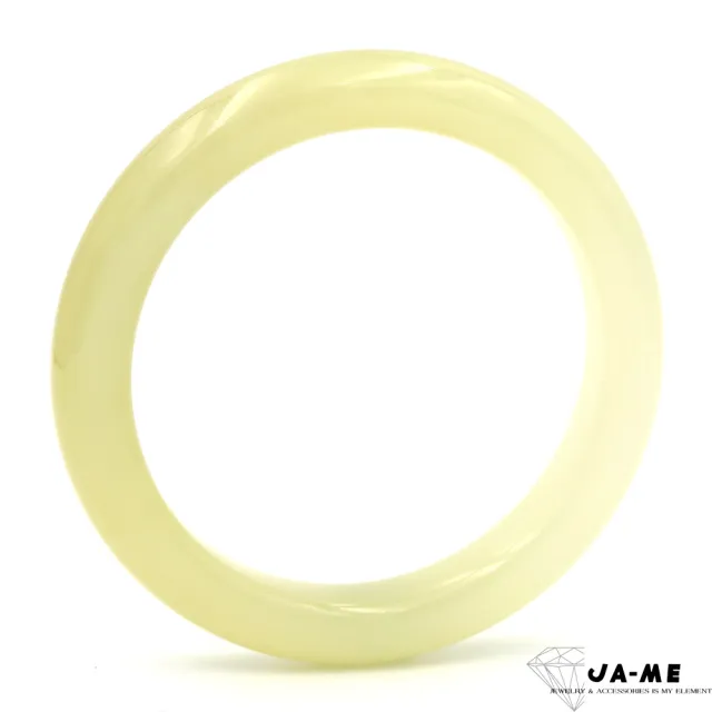 【JA-ME】天然和田玉新疆若羌黃口漸變色玉鐲 #17.5-18(年終慶/聖誕節/交換禮物/現貨/僅此一件)