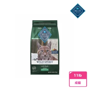 【Blue Buffalo 藍摯】原野精靈成貓糧 去骨鴨肉無穀配方 - 11lb(貓飼料/貓乾糧/無穀)