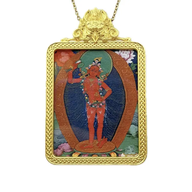 【藏古祥館】支天女神唐卡A0150(支天女神 唐卡 吉祥 平安)