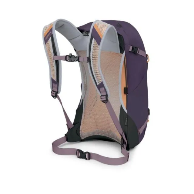【Osprey】Hikelite 26 輕量網架背包 紫墨色/紫色黃昏/切達乾酪(健行背包 運動後背包 多功