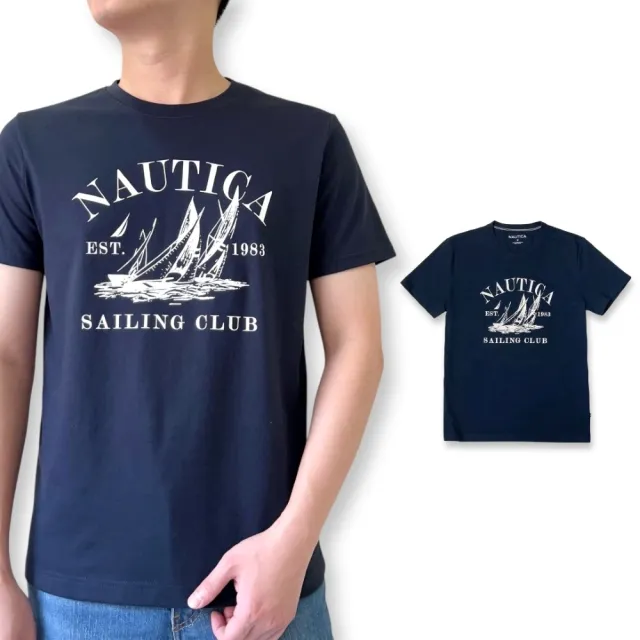 【NAUTICA】帆船 男生 短TEE 經典大LOGO 棉質 短袖T恤(137213)