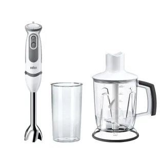 【BRAUN 百靈】MultiQuick5 Vario 手持式攪拌棒 MQ5000+1250ml切碎盆(超值組合)