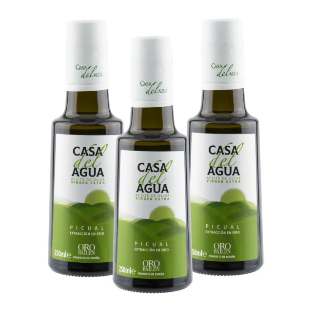 【Casa del Agua 歐嘉】特級冷壓初榨橄欖油職人款250mlx3入(國民好油/家庭料理首選/高發煙點)