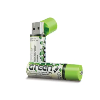 【GREENON】USB 環保充電電池(3號/2入)