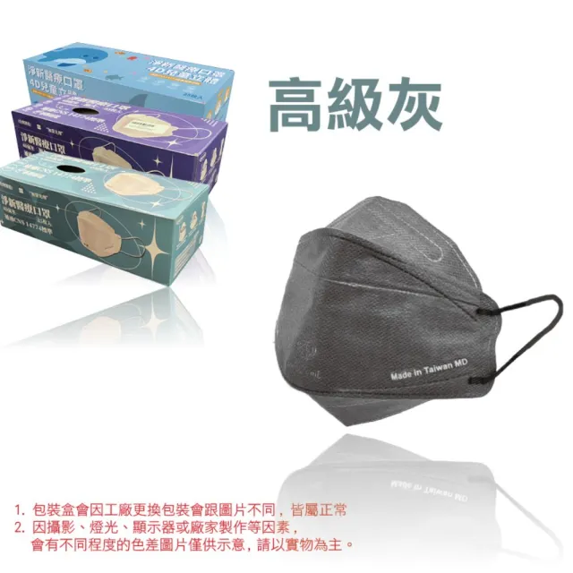 【淨新】4D立體口罩(成人/兒童/25入/一盒/醫療級/國家隊 防飛沫/灰塵)