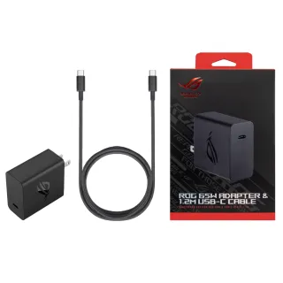 【ASUS 華碩】ROG 65W 快充充電組-2024新款(含65W快充充電器+Type C線1.2M)