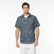 【NAUTICA】官方旗艦 男裝 花漾夏日短袖襯衫(藍色)