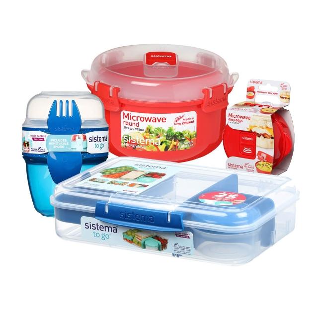 【SISTEMA】料理好健康隨行四件組 915ml 271ml 515ml 1.48L 