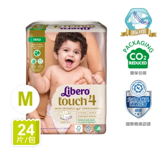 週期購【麗貝樂】Touch 黏貼型 4號 M 紙尿褲/尿布(24片x2包)
