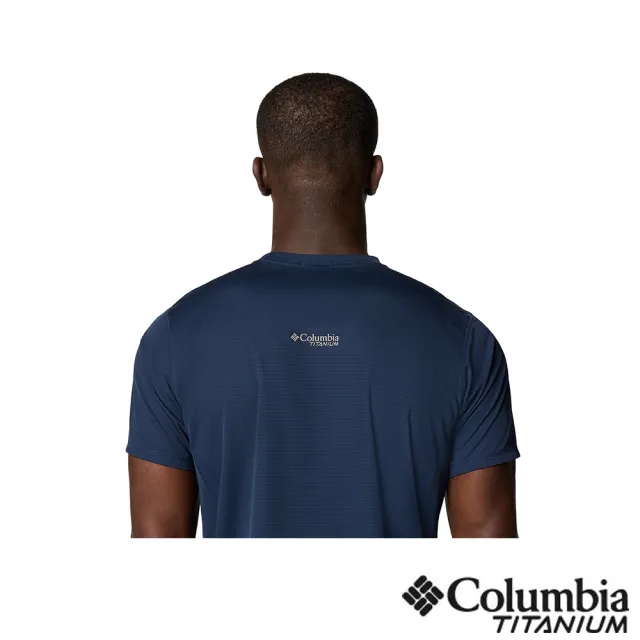 【Columbia 哥倫比亞】男款- 防曬UPF40酷涼快排短上衣-深藍(UAO15190NY/JS)